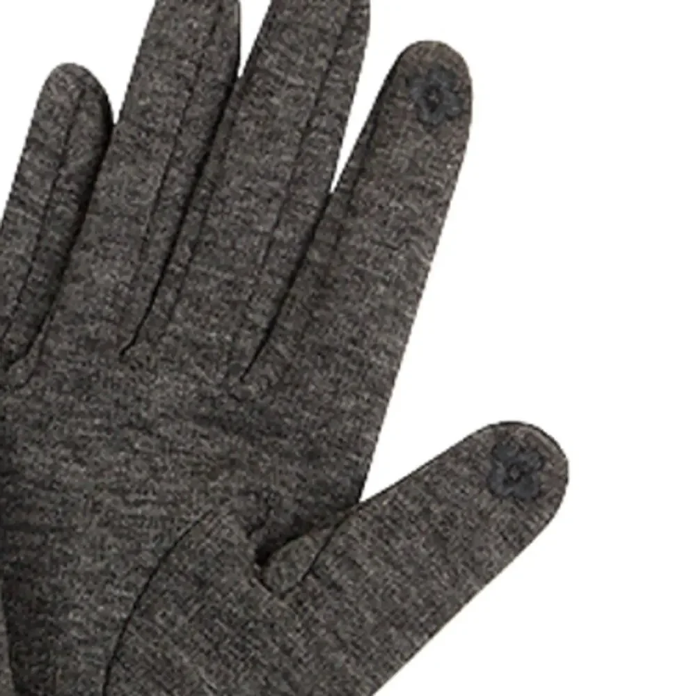 Gray Tech Gloves with Leopard Faux Fur Cuff Adult One Size NEW